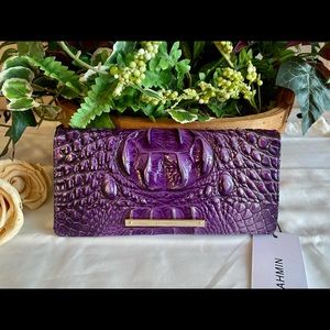 💜💜ULTRAVIOLET OMBRE ADY BRAHMIN WALLET NWT